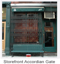 storefront accordian gate Brooklyn, NY