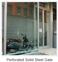 perforated solid steel gate East Flatbush, Brooklyn